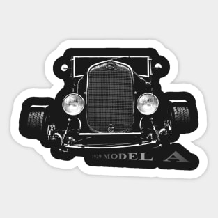 1929 Ford Model A, Hot Rod, black shirt Sticker